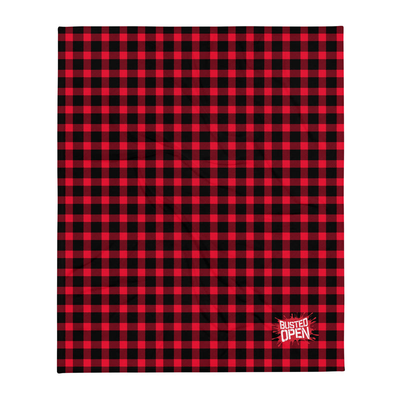 Busted Open: Plaid Throw Blanket