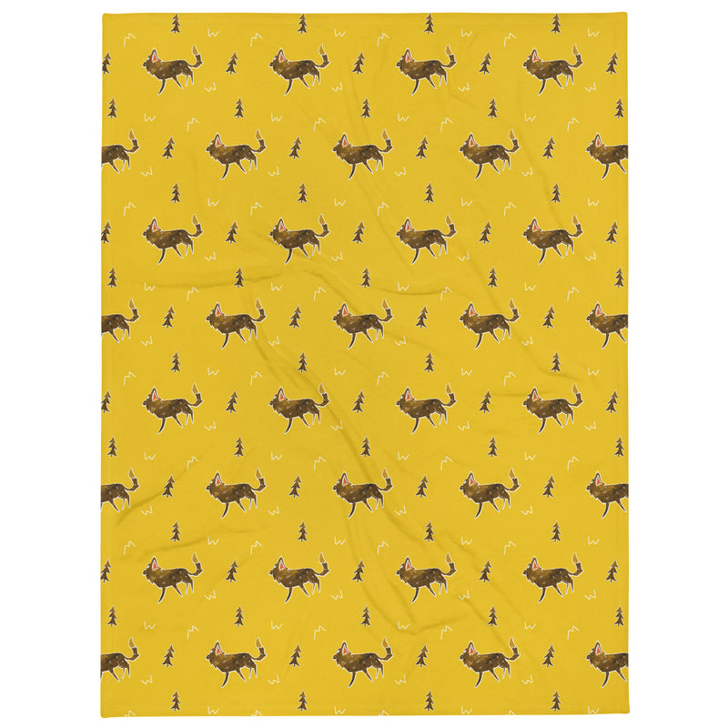 Earwolf Presents: Wolf Pack Yellow Throw Blanket