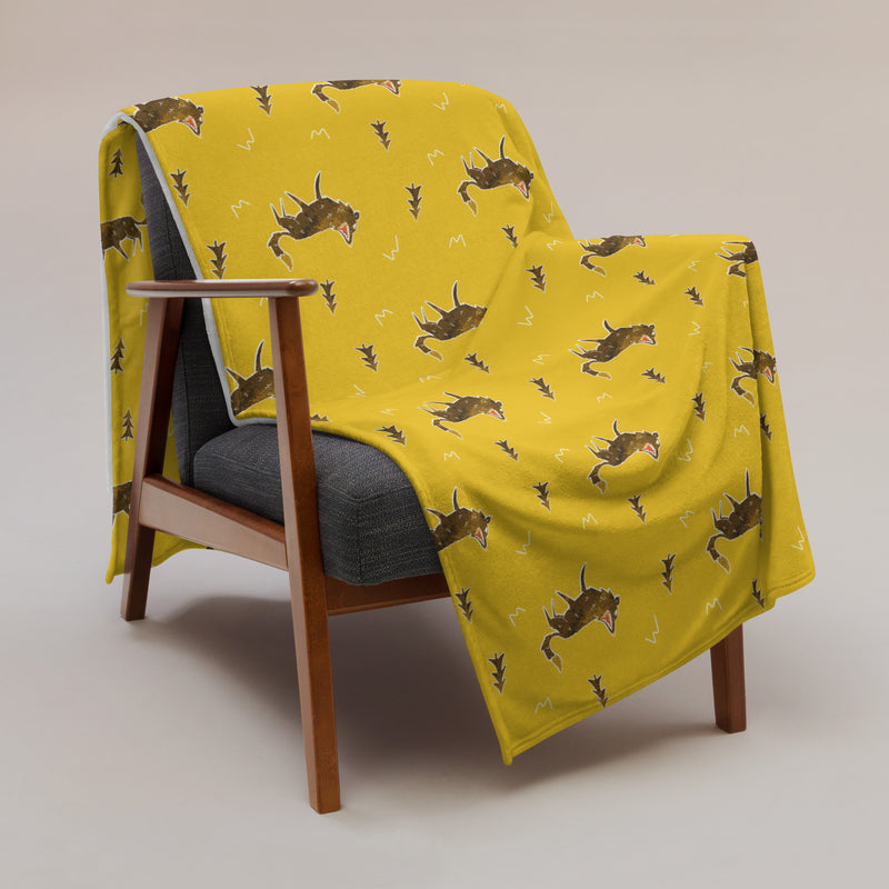 Earwolf Presents: Wolf Pack Yellow Throw Blanket